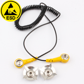 Dual-claw anti-static grounding wire for connect anti-static table mat